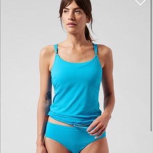 Athleta Seascape Blousy Tankini Top // Santorini Blue